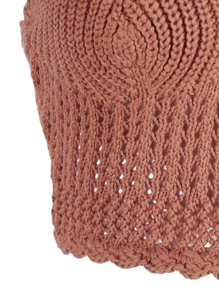 Ermanno Scervino Intricate Crochet-Pattern Knitted Crop Top