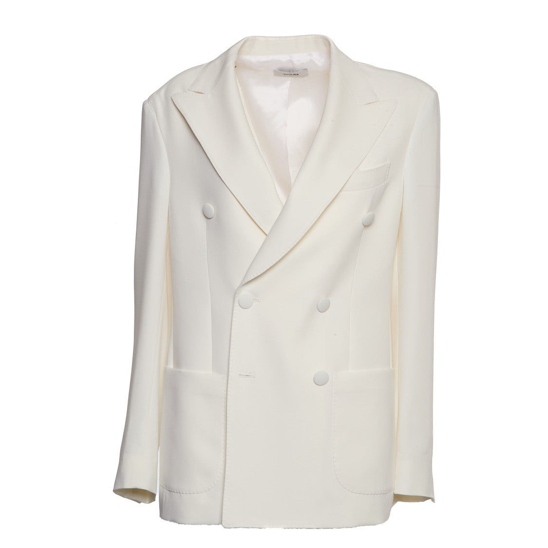 Saulina Milano Double-Breasted Milk Blazer