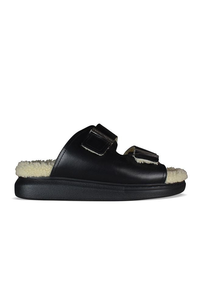 Alexander Mcqueen Shearling-Lined Slides