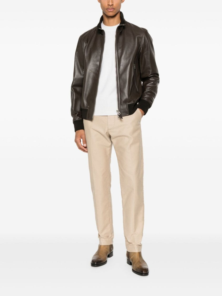 Tom Ford White Crew Neck Sweater In Wool-Cashmere Blend