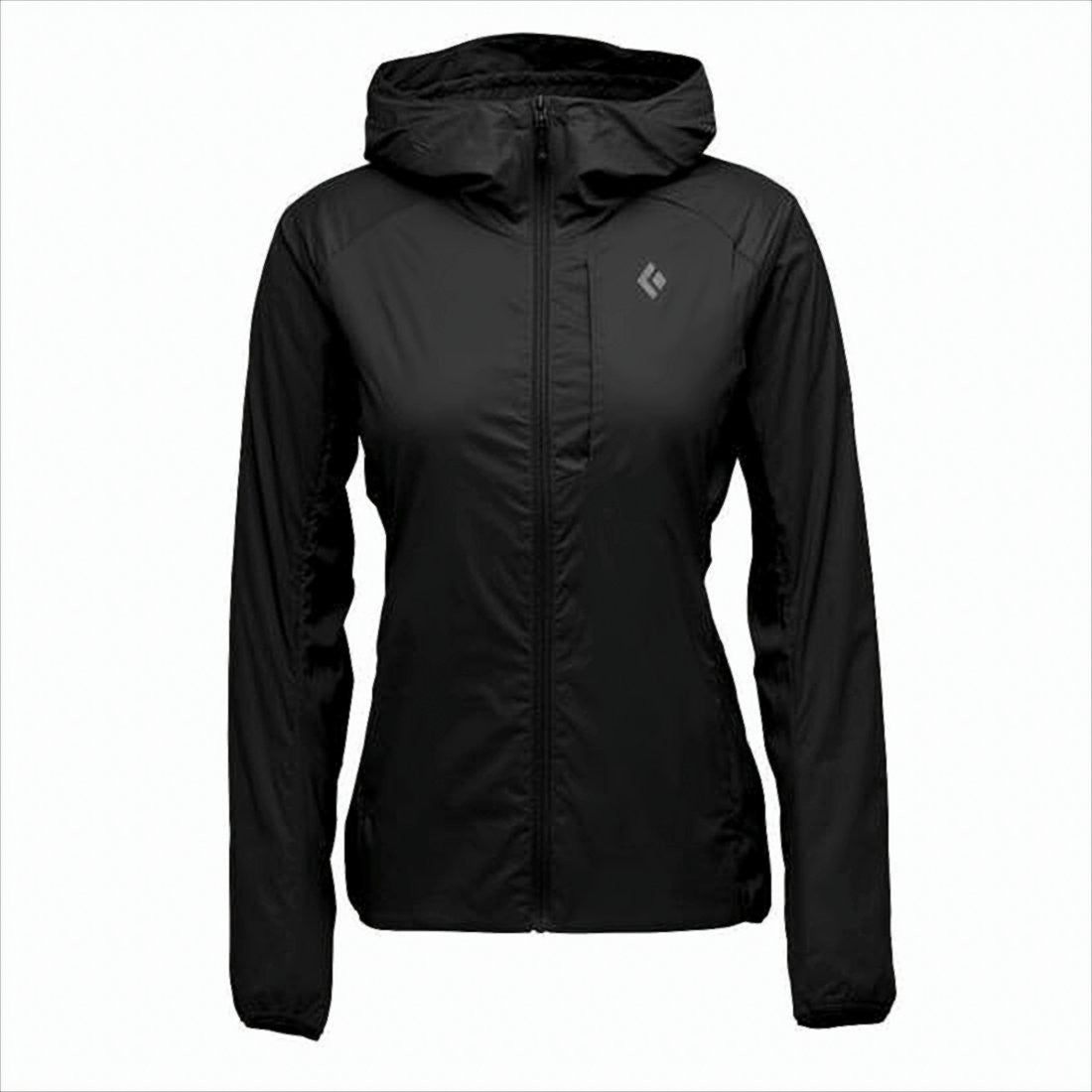 Black Diamond Streamlined Black Diamond Jacket With Full Zip And Hood