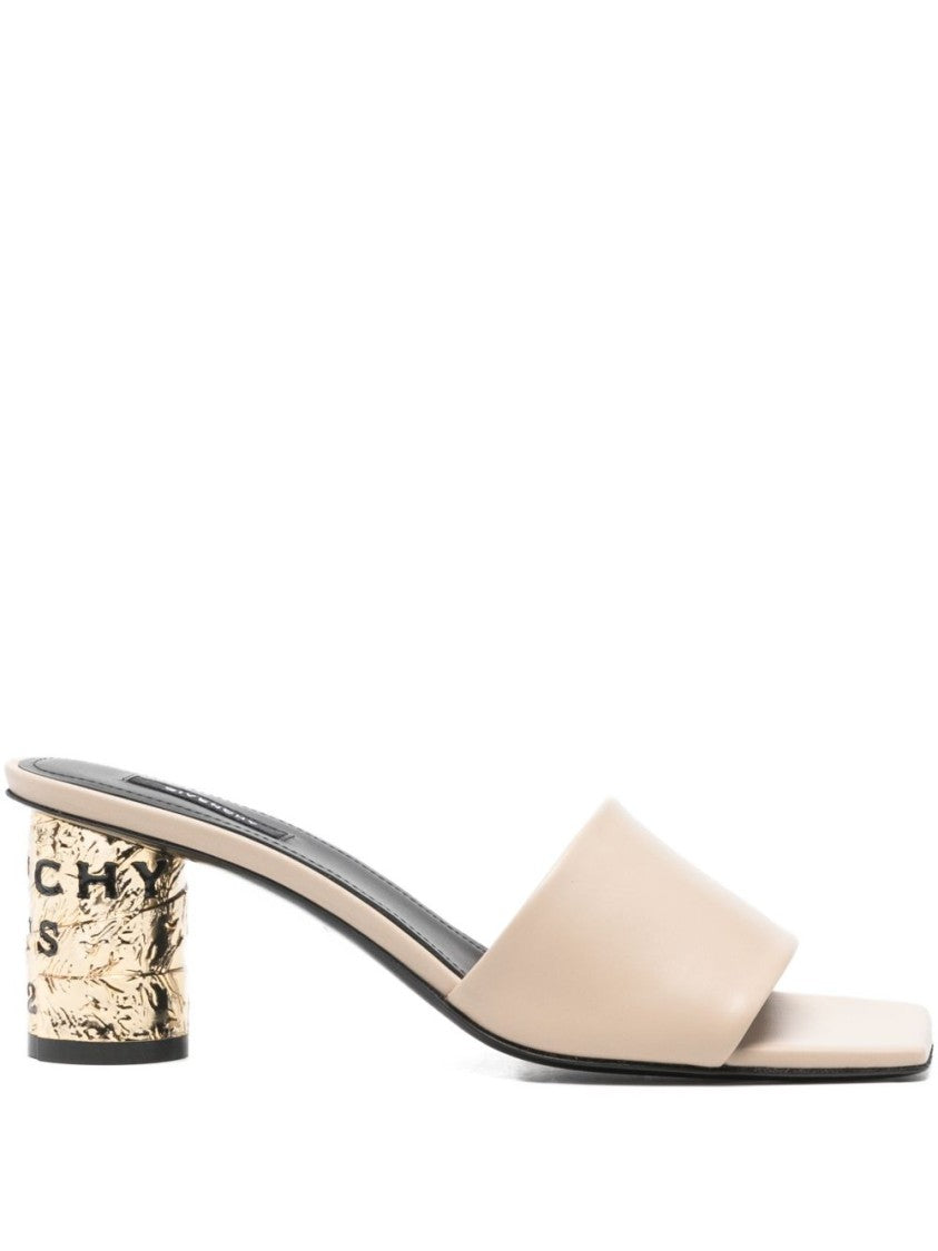 Givenchy Beige Silk And Nylon Wedge Sandals