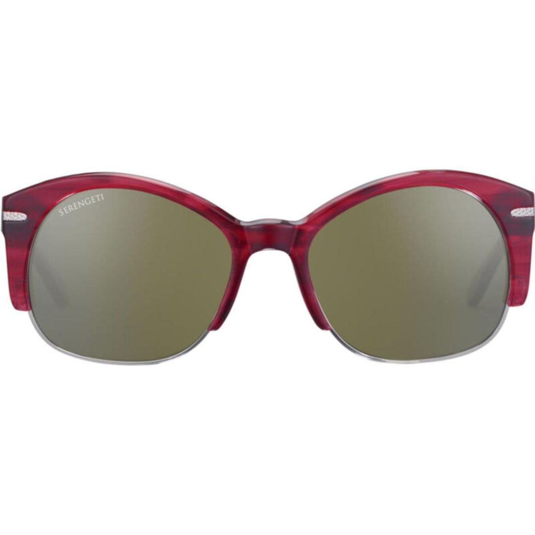 Serengeti Vinita Bold Acetate Sunglasses With Muted Green Lenses
