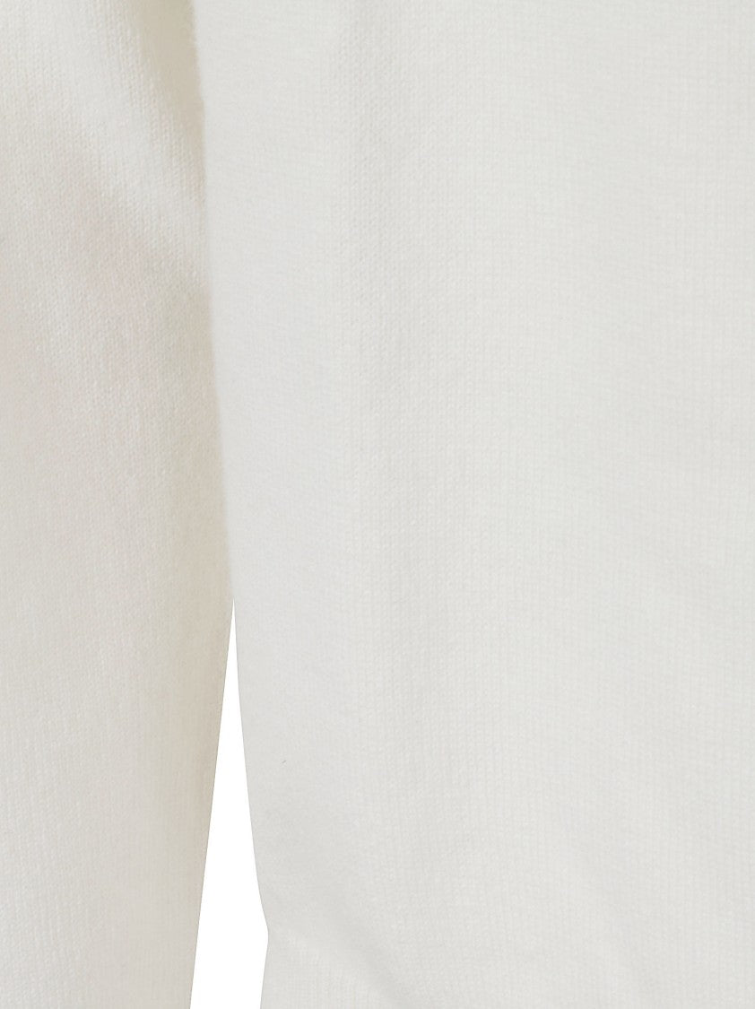Herno Crew Neck Cashmere Sweater With Ribbed Detailing