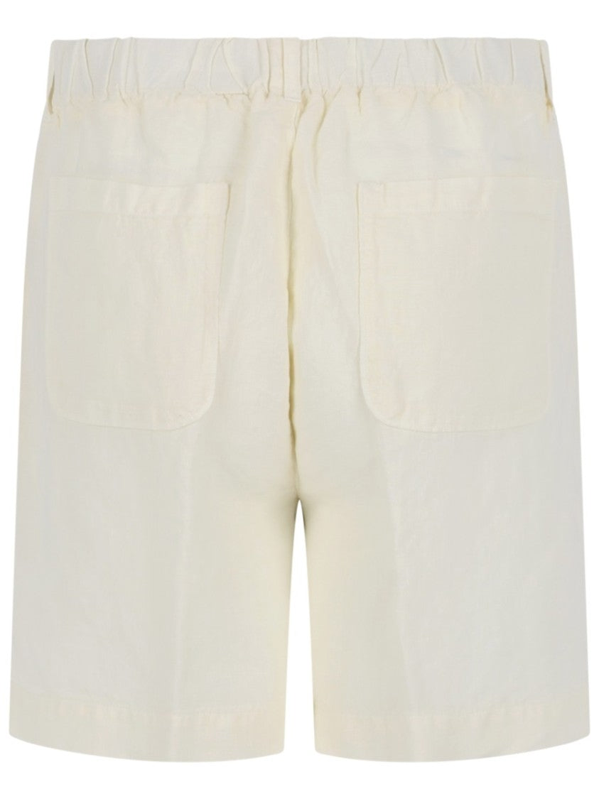 120% Lino Light Linen Elastic Waistband Shorts