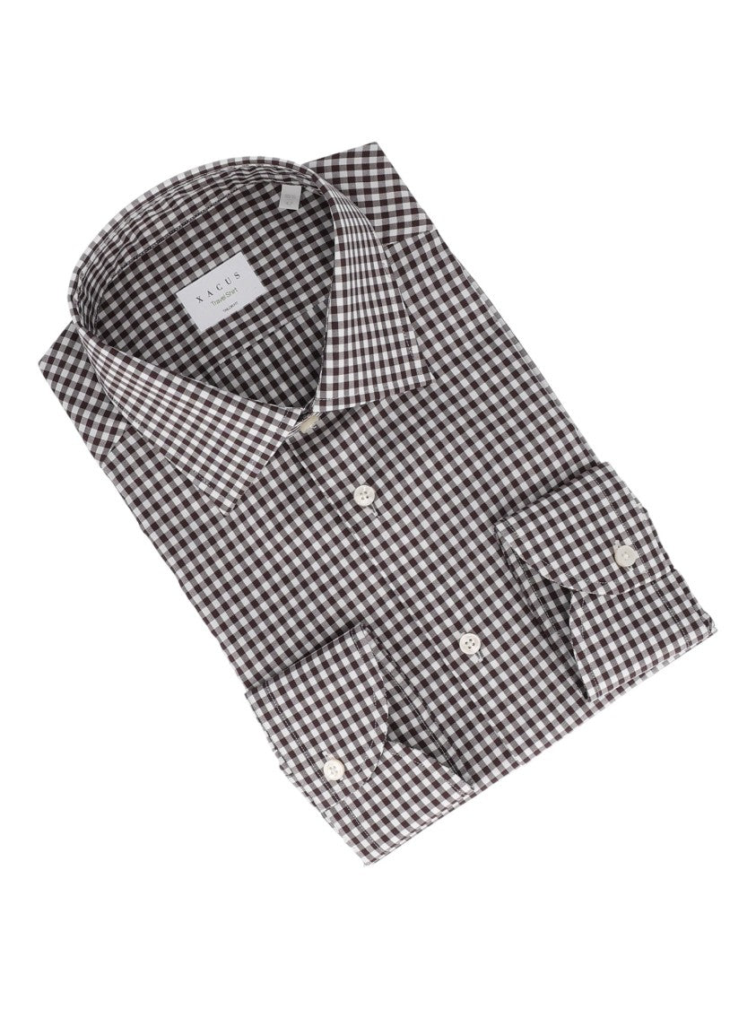 Xacus Tailored Black White Checkered Shirt