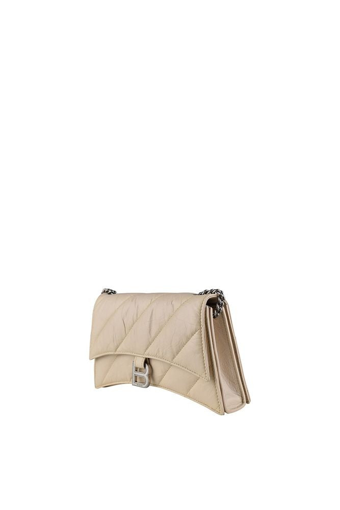 Balenciaga Sand-Beige Quilted Leather Crush Chain Xs Bag