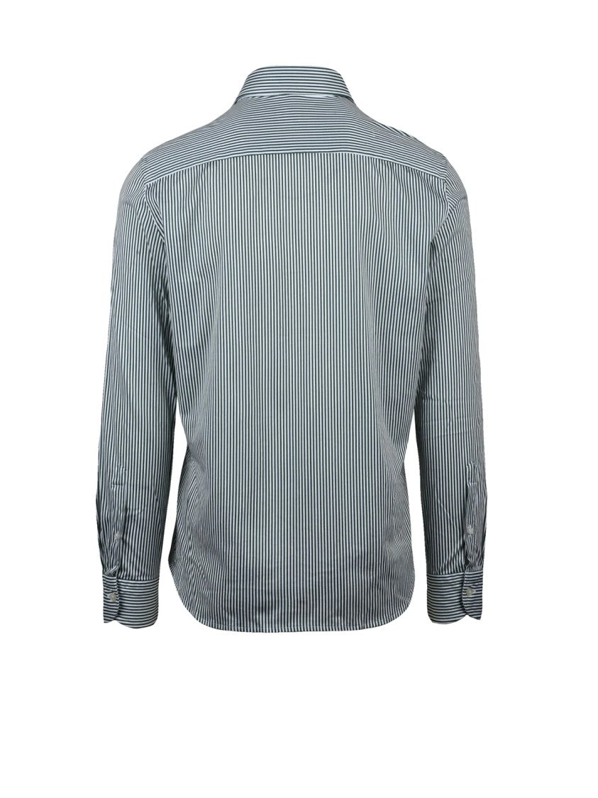 Sonrisa Fior Di Cotone Fior Di Cotone Shirt With Vertical Stripes And Classic Collar