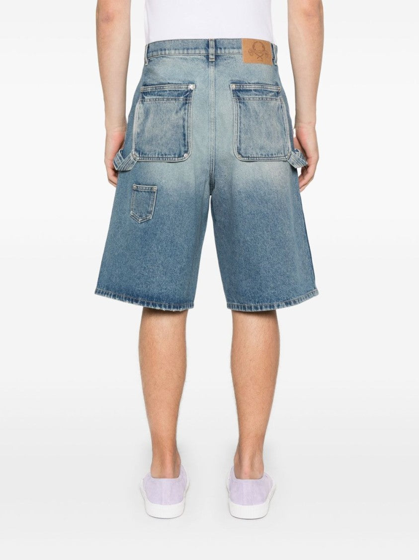 Moschino Faded Blue Denim Shorts