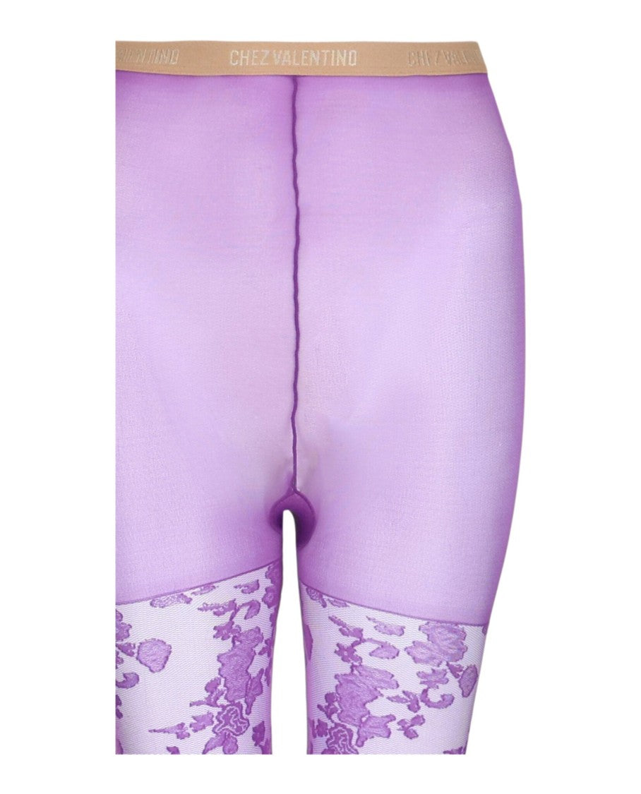 Valentino Floral Lace Tights