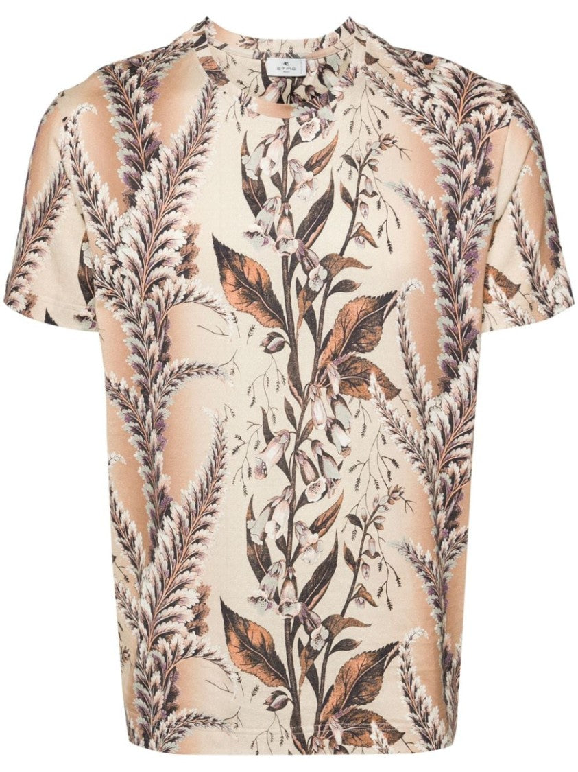 Etro Botanical Print Cotton Jersey T-Shirt
