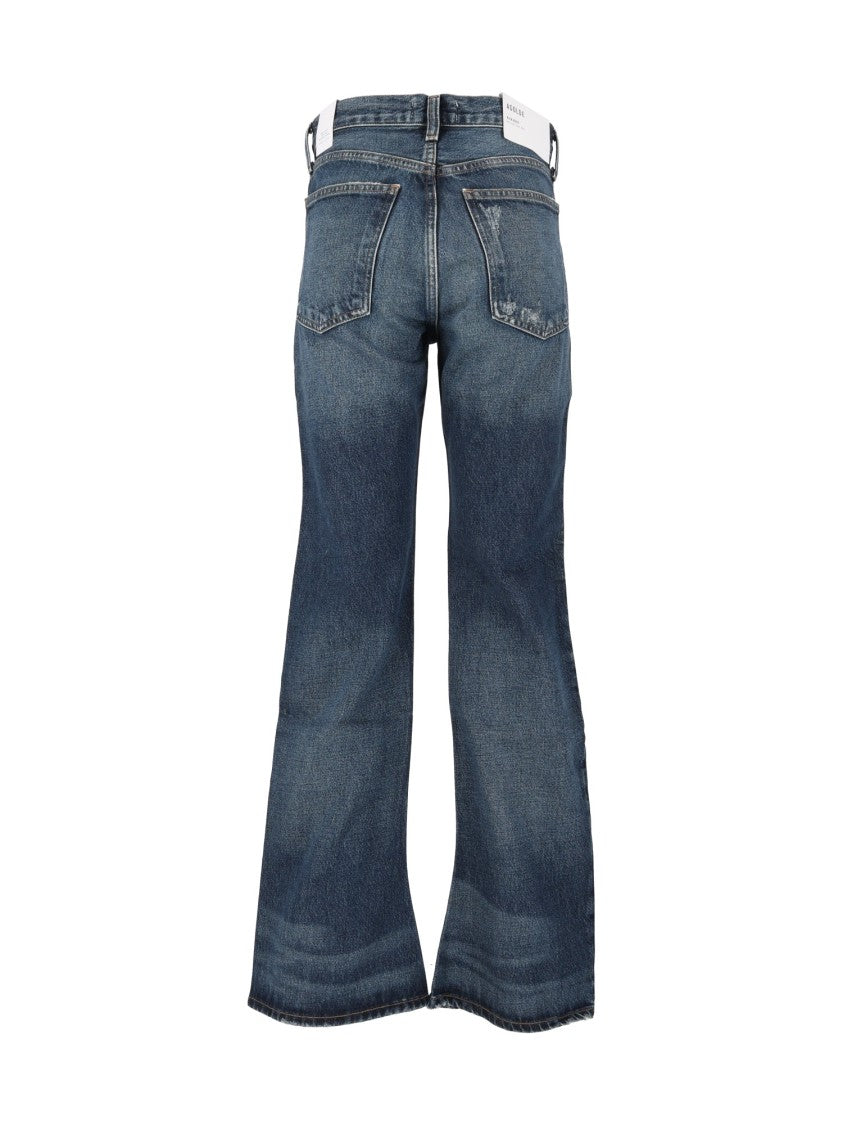 Agolde Mid-Rise Regenerative Cotton Flared Jeans