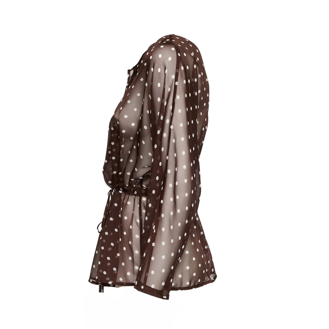 Parosh Pallina Polka Dot Chiffon Cardigan