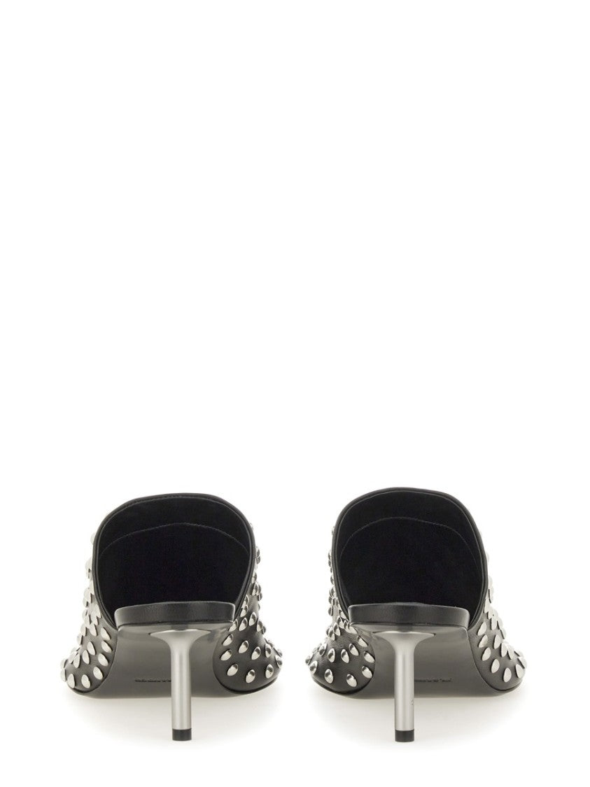 Jil Sander Nappa Leather Mules With Metallic Studs