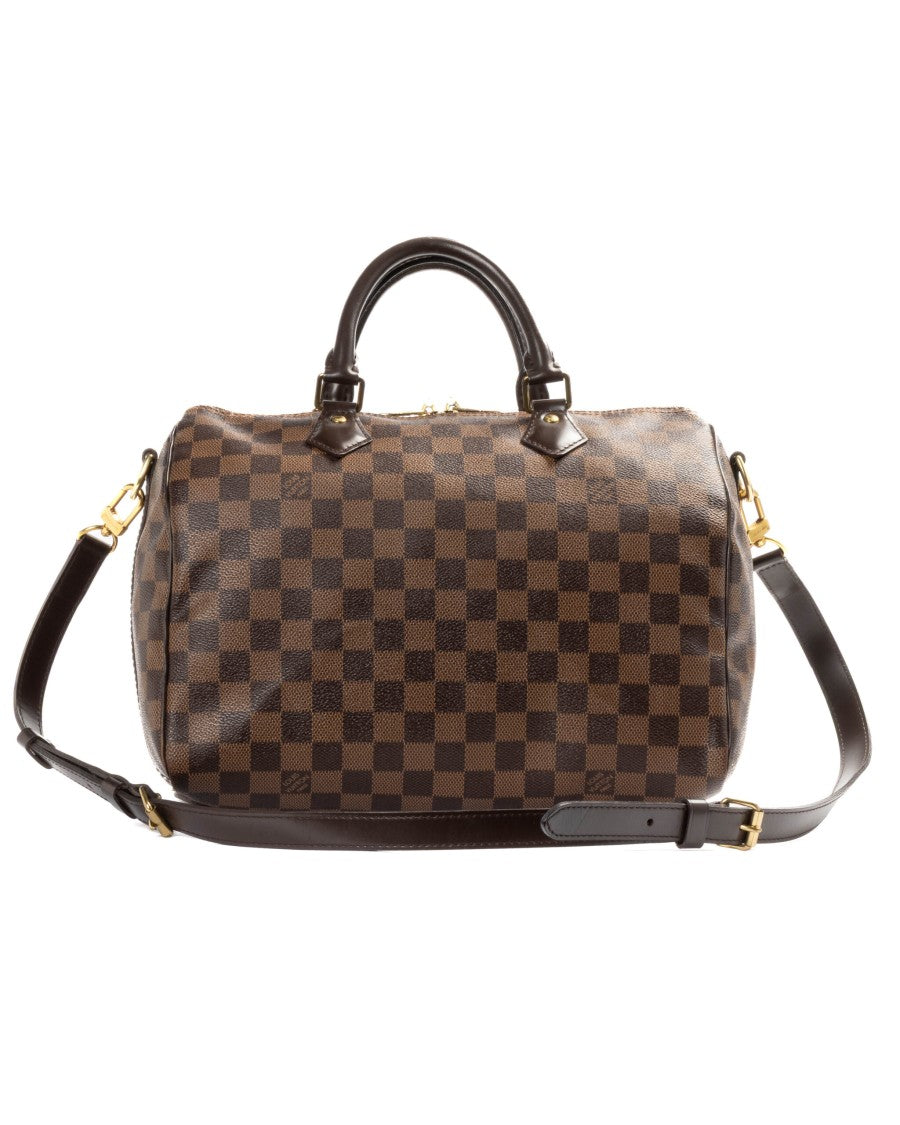 Louis Vuitton Brown Speedy Bandouliere 30 Damier Ebene Canvas Bag