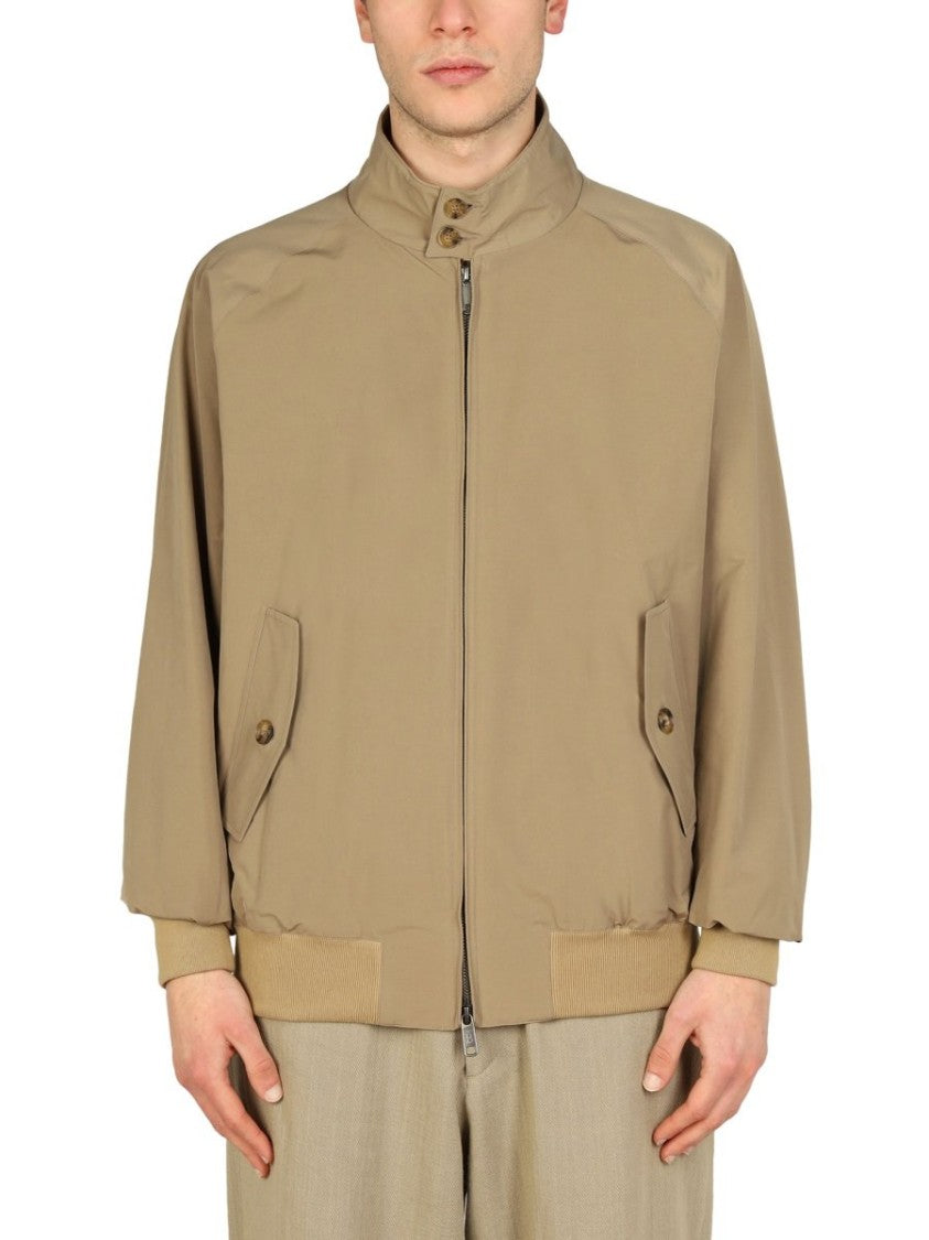 Baracuta Classic High Collar Bomber Jacket With Flap Pockets