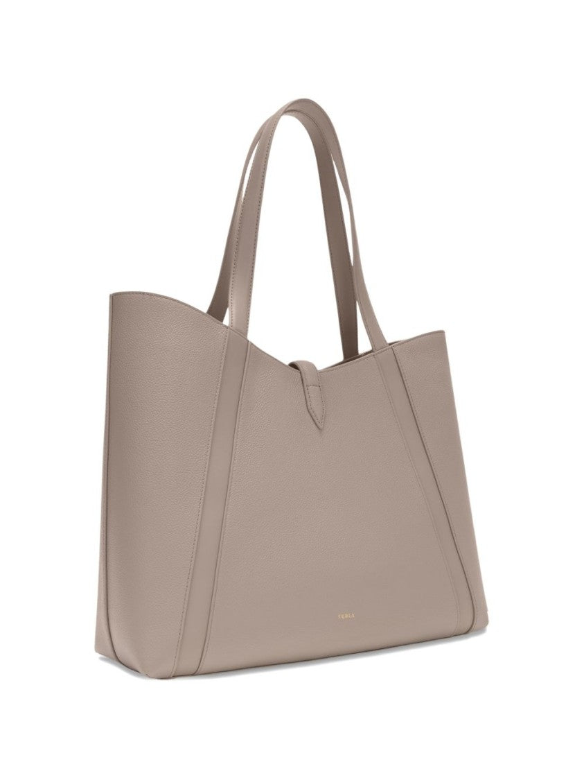 Furla Structured Smooth Leather Tote Bag