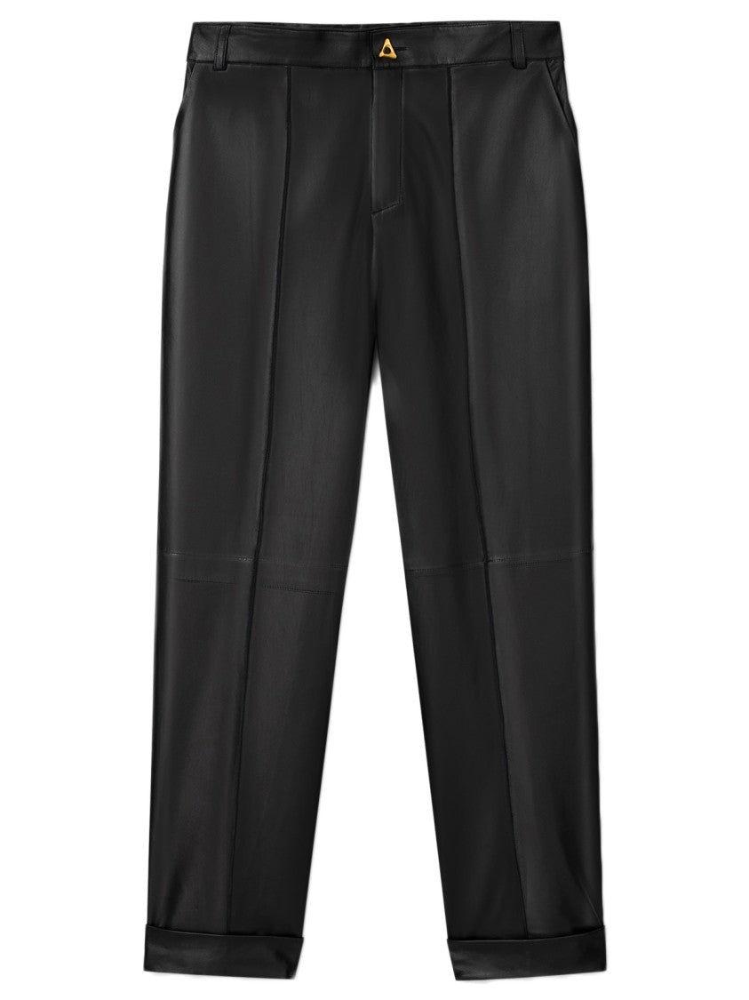 Aeron Zima - Leather Cuffed Pants