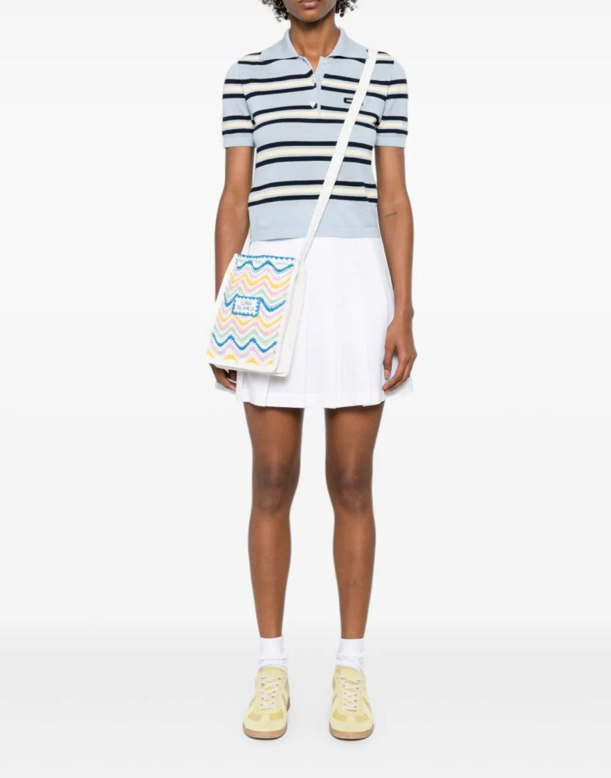 Casablanca Mini Gradient Wave Crochet Crossbody Bag