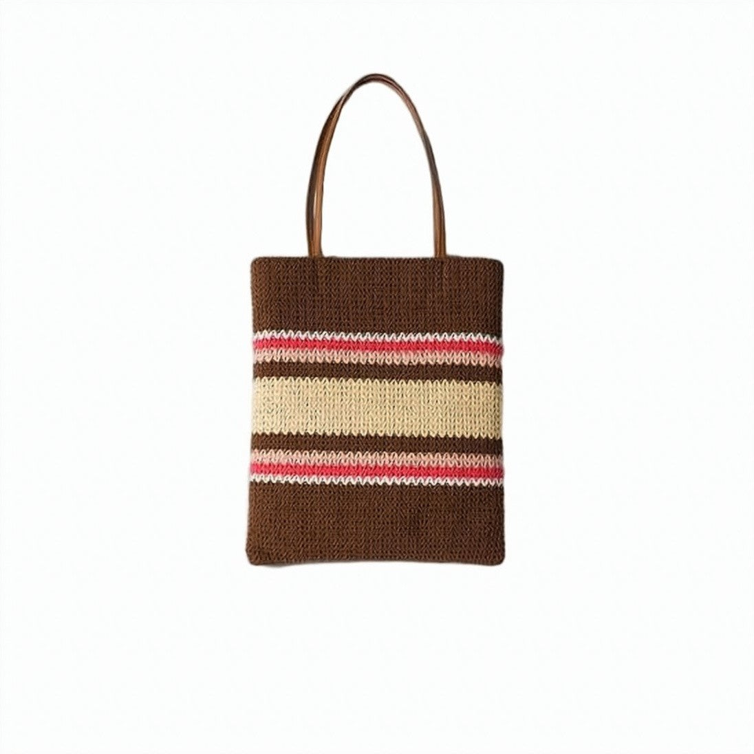 Miu Miu Rectangular Knitted Shoulder Bag With Striped Design