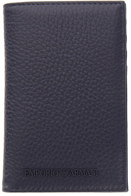 Emporio Armani Textured Leather Credit Card Holder