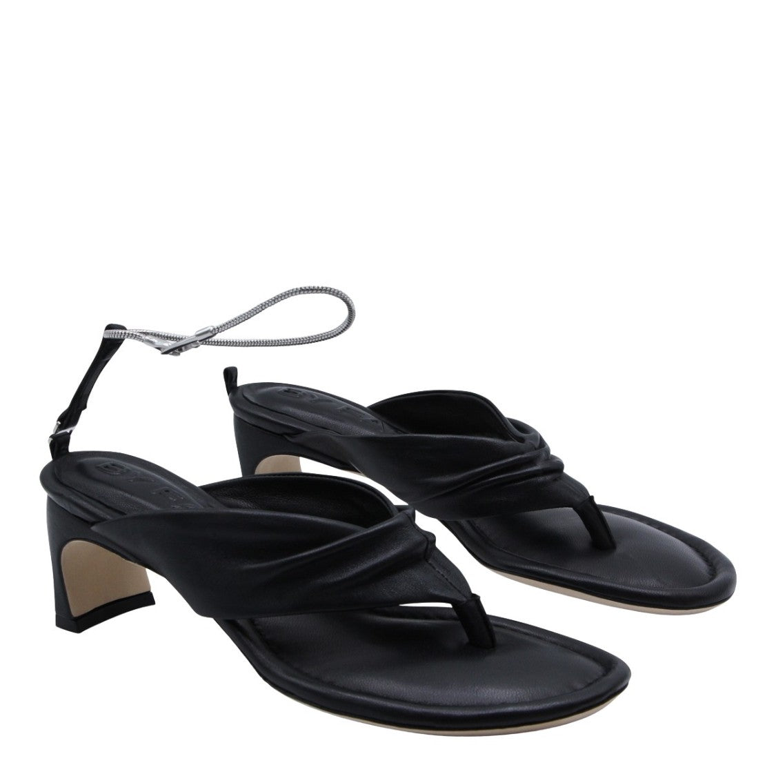 By Far Padded Black Sandals
