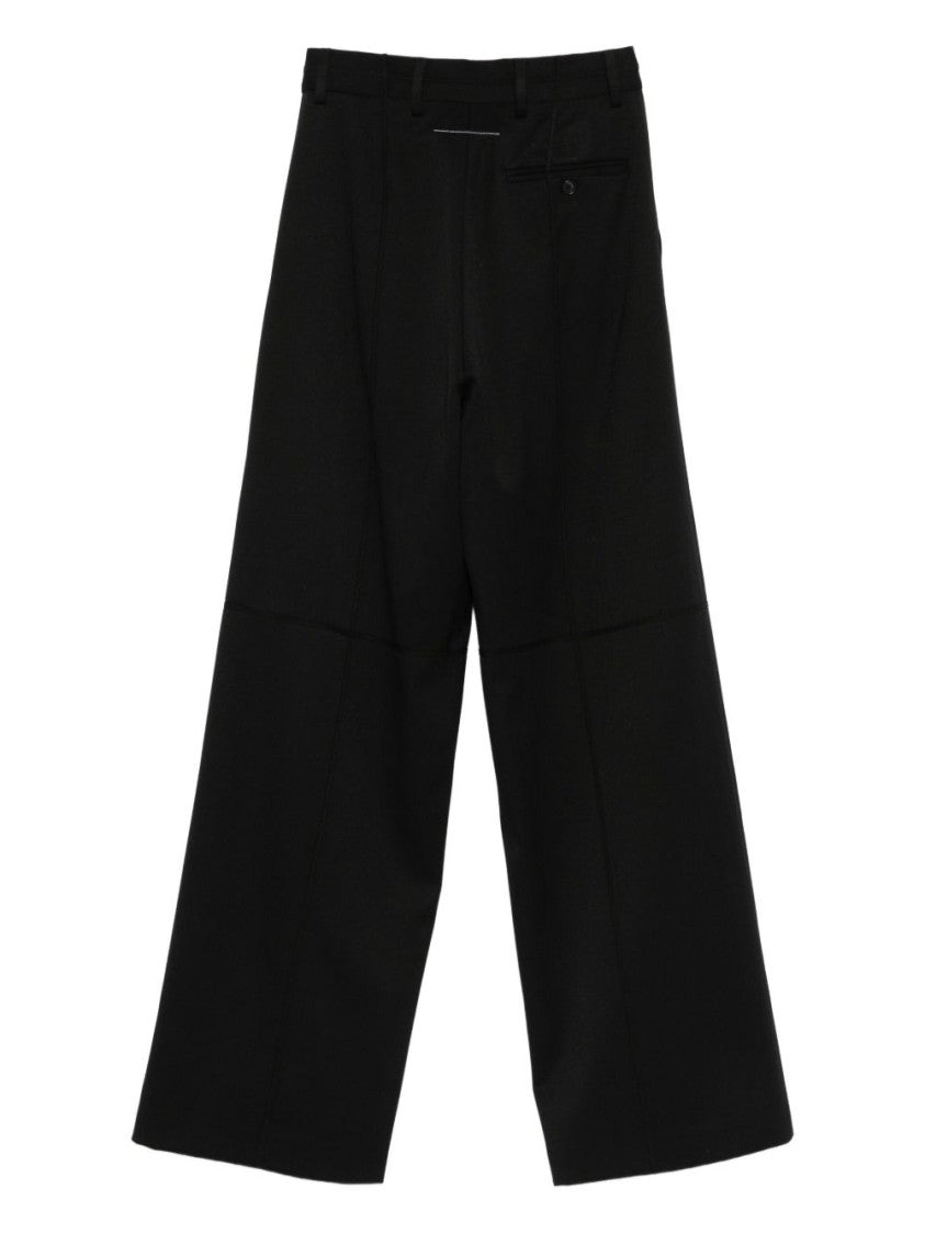 Mm6 By Maison Margiela Wide-Leg Trousers With Tailored High Waist