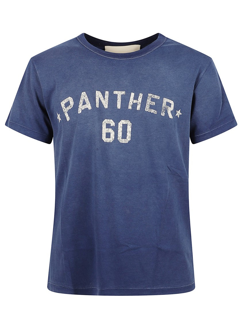 Valentino Garavani Vintage-Effect Blue Cotton T-Shirt