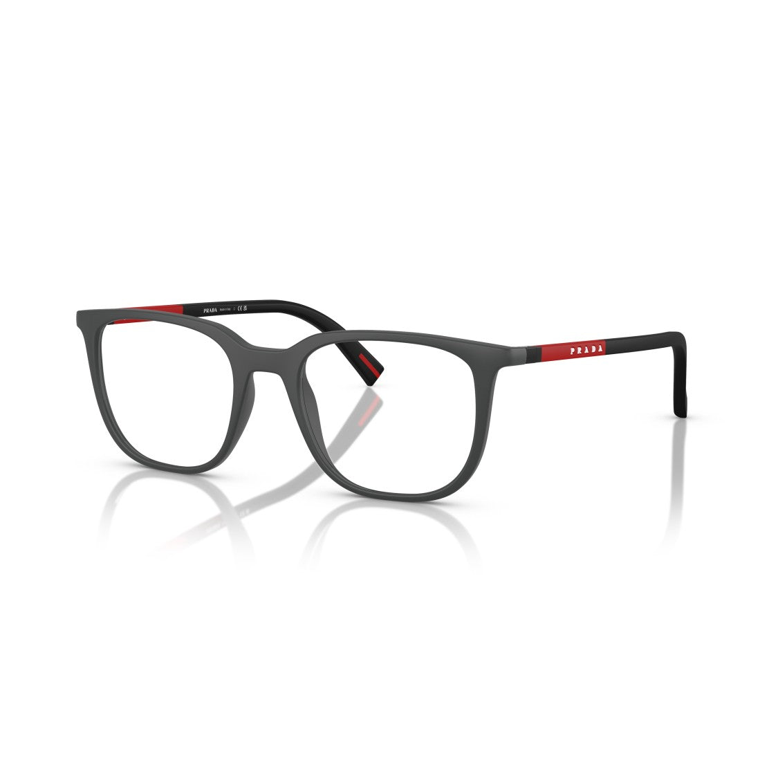 Prada Linea Rossa 0Ps 04Rv Matte Grey Rectangular Sunglasses