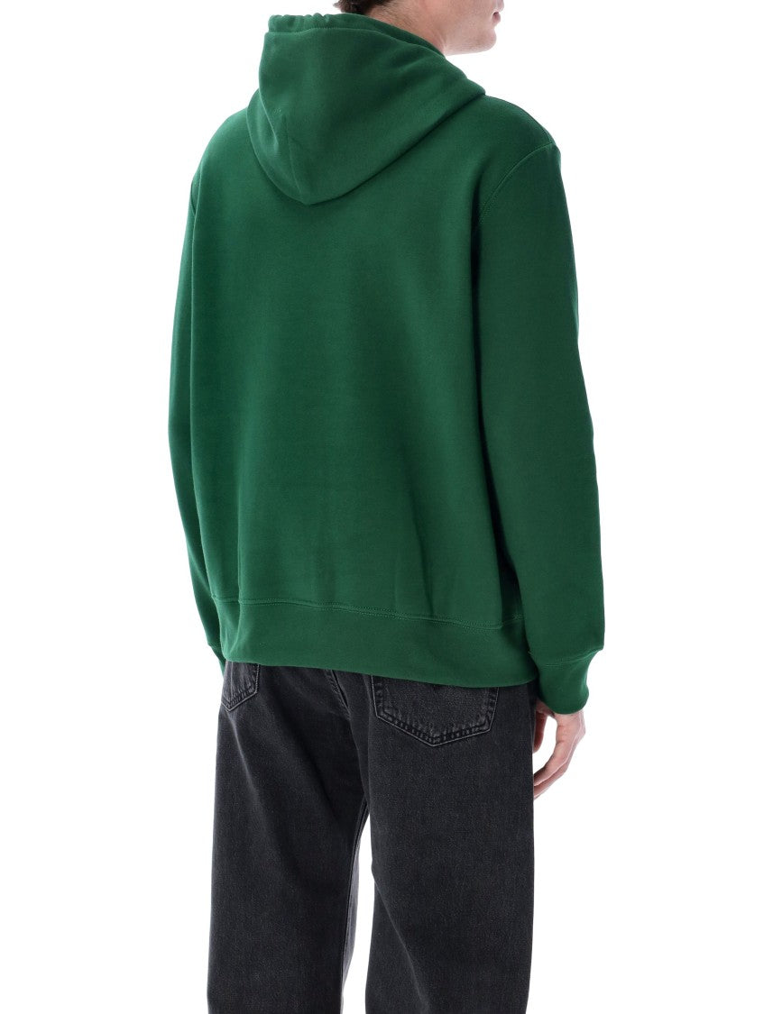 Polo Ralph Lauren Polo Bear Graphic Hoodie In Rich Green Cotton-Blend Fleece
