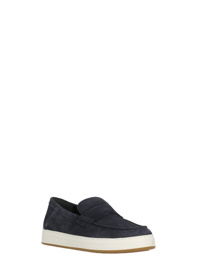 Hogan Blue H-Tv Suede Loafers