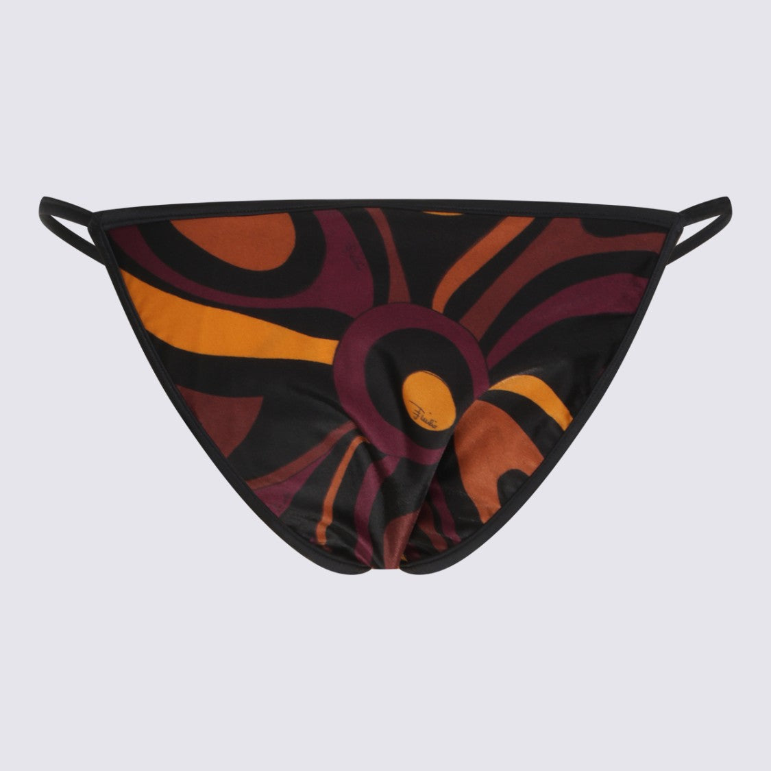 Emilio Pucci Abstract Pattern Bikini Bottom With Thin Side Straps