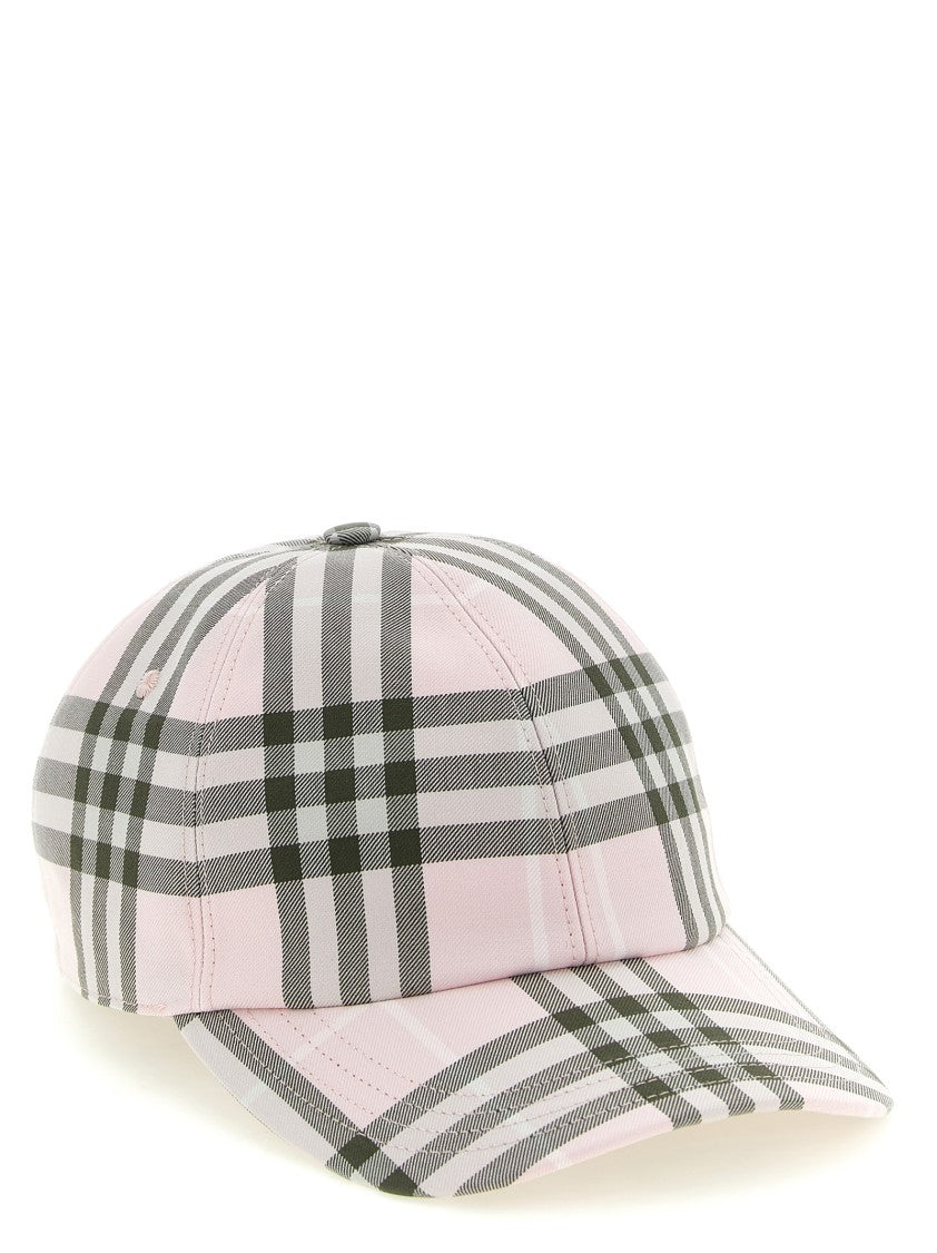 Burberry Check Baseball Cap With Adjustable B-Buckle