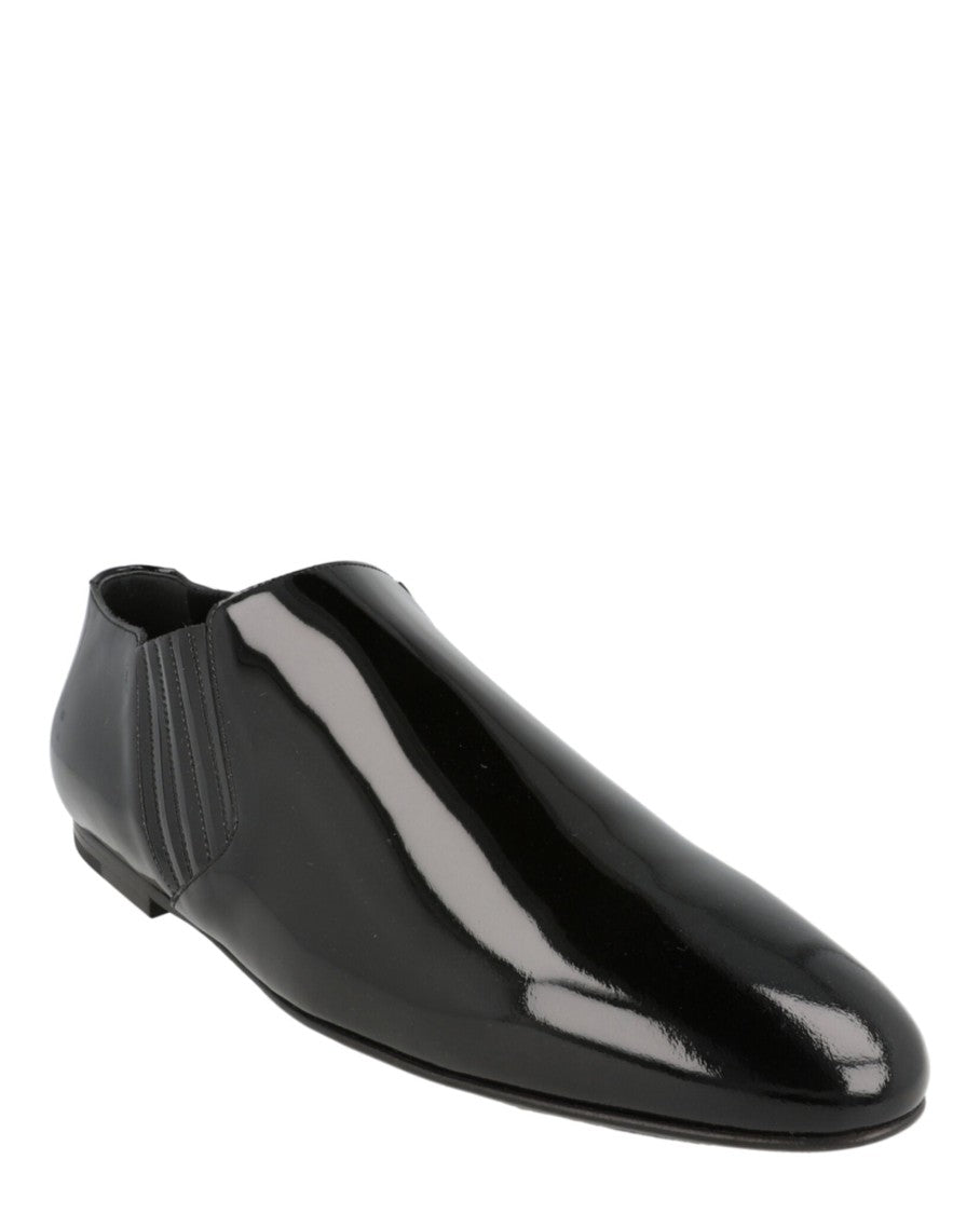 Saint Laurent Glossy Patent Leather Dress Shoes With Pointed Toe