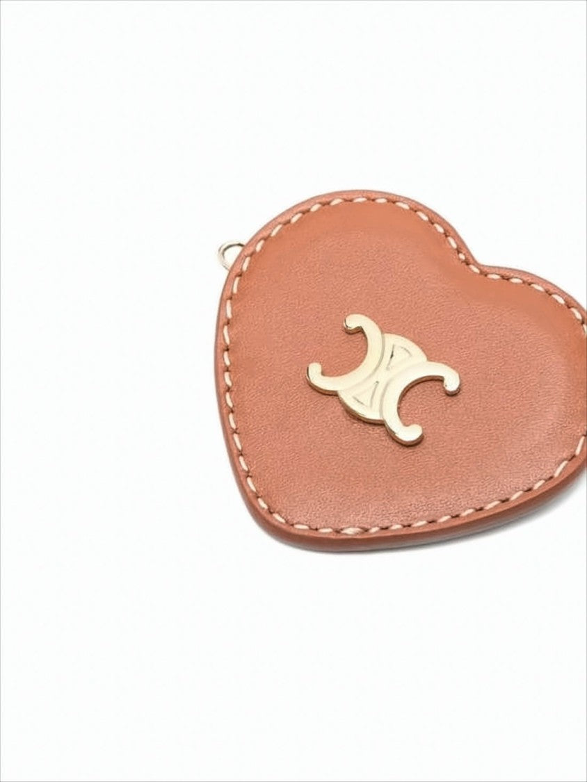 Celine Heart-Shaped Calf Leather Hair Clip