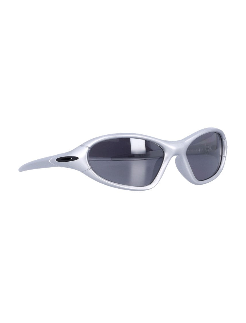 Oakley Portal Jacket Wraparound Silver Frame Sunglasses