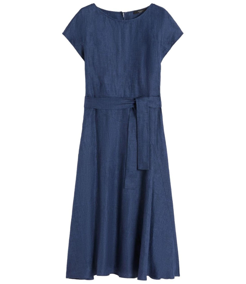 Max Mara Blue Wkdesordio Virgin Wool Dress