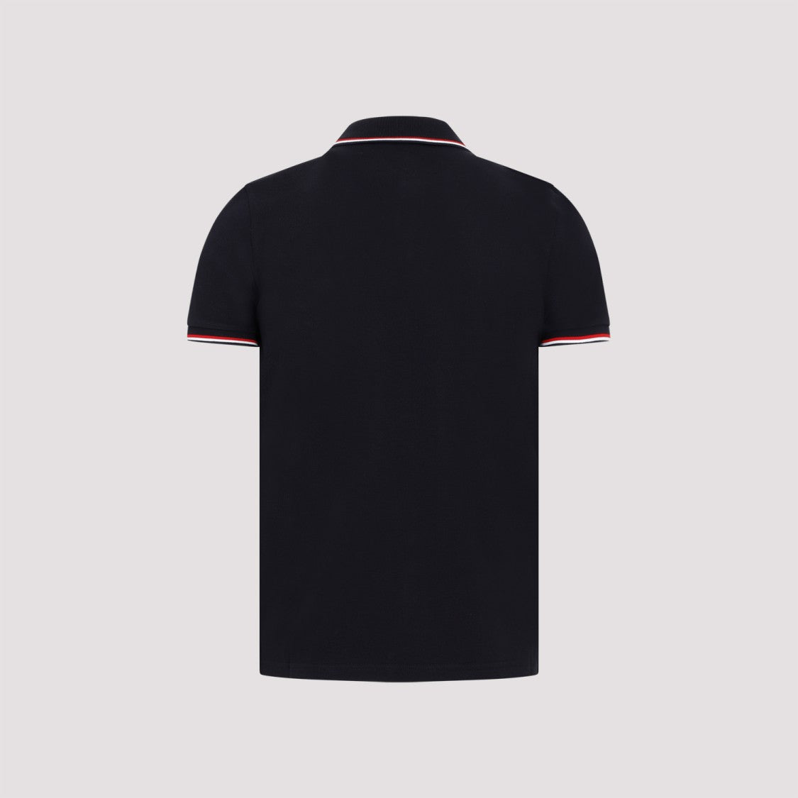 Moncler Cotton Polo T-Shirt With Signature Tri-Color Trim