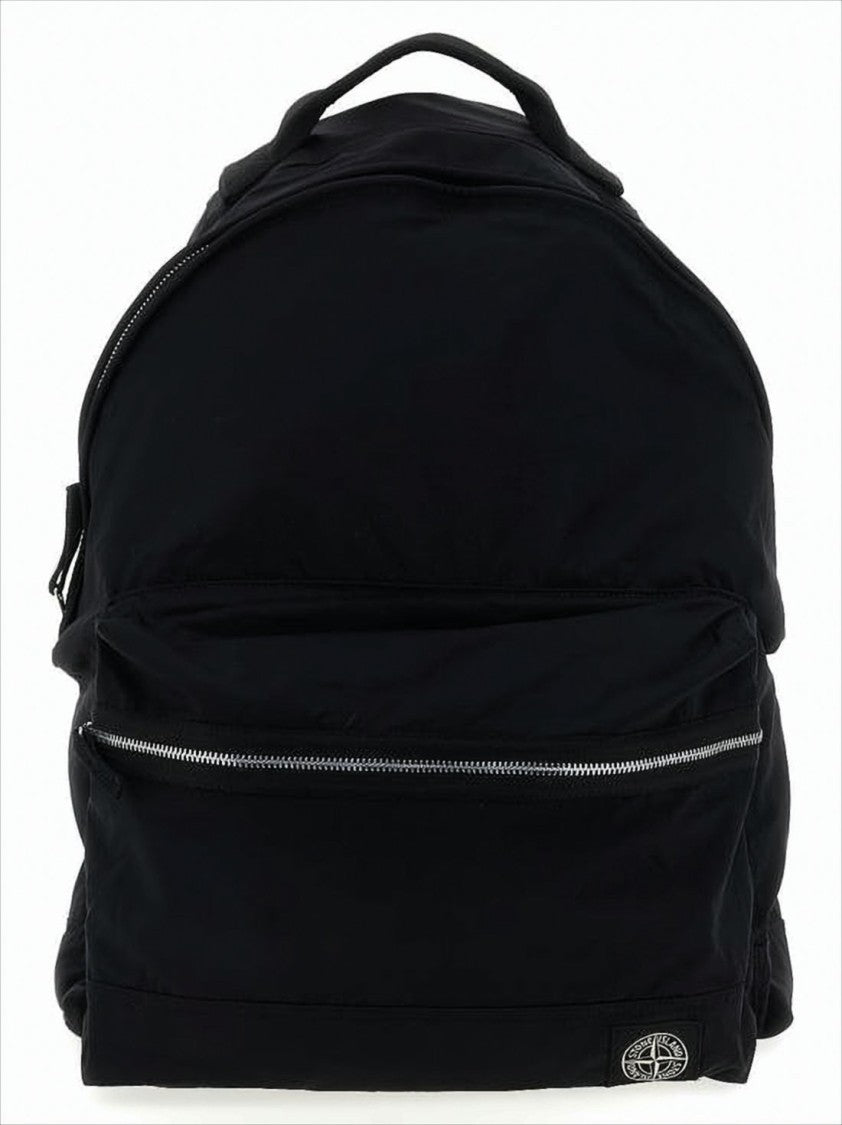 Stone Island Minimalist Black Polyamide Backpack By Stone Island