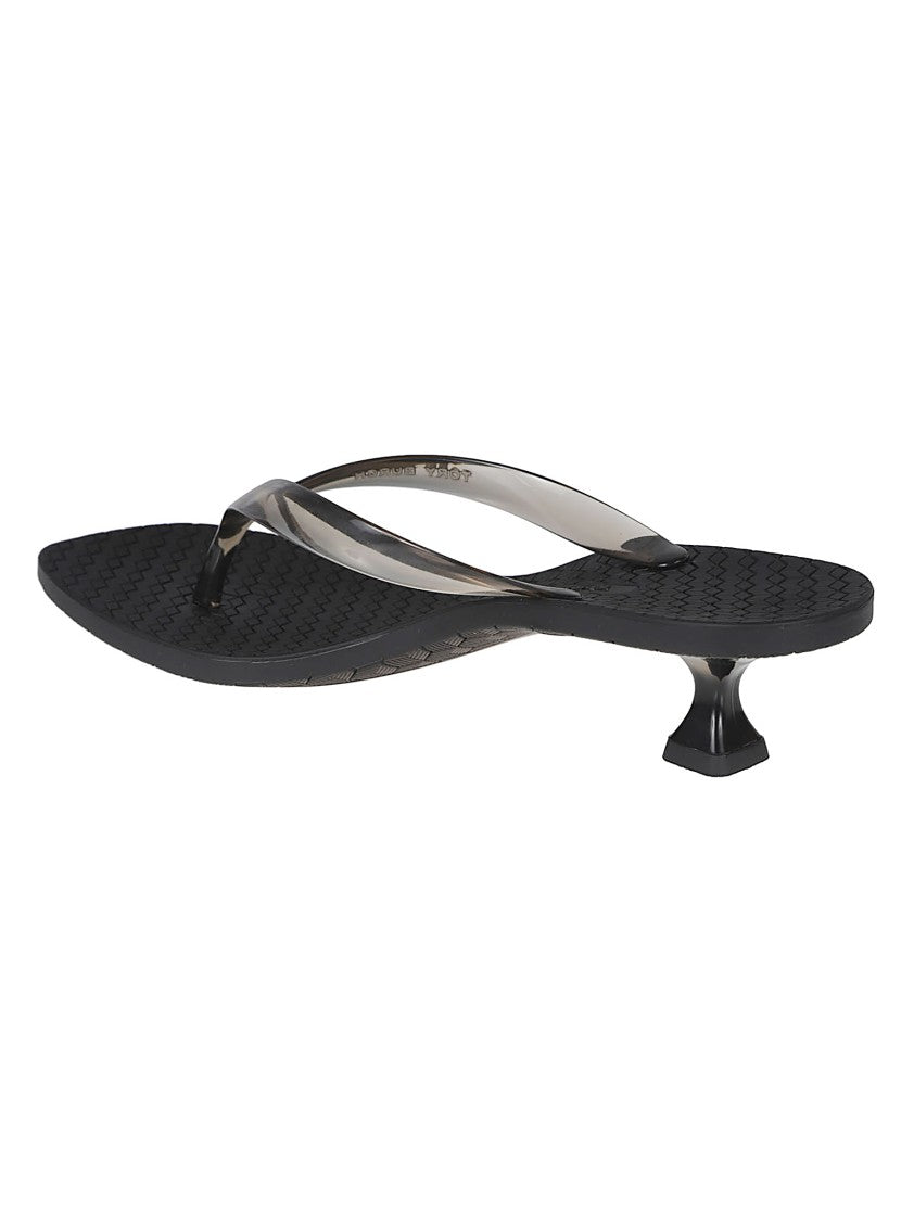 Tory Burch Clear Rubber Logo Waterfront Sandals