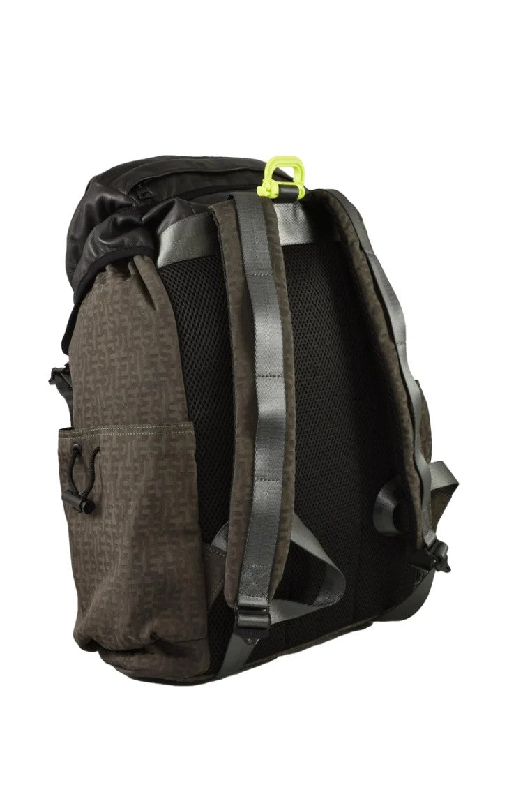 Diesel Brown Textured Polyamide Backpack