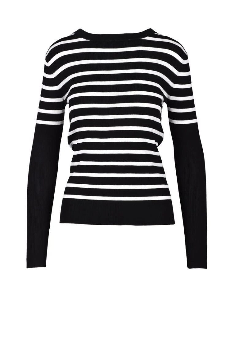 Wild Cashmere Viscose, Polyamide, And Silk Sweater - Black/White