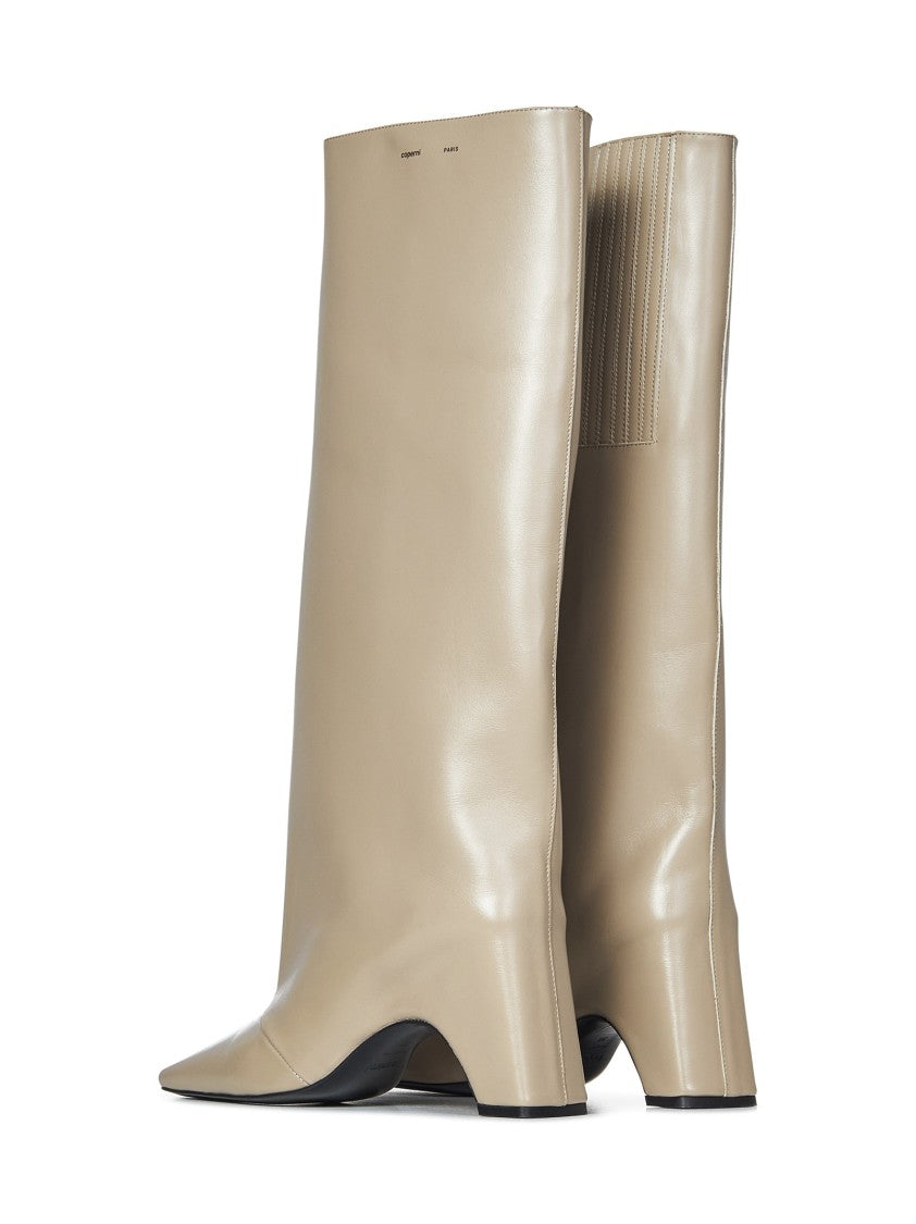 Coperni Beige Leather Ankle Boots