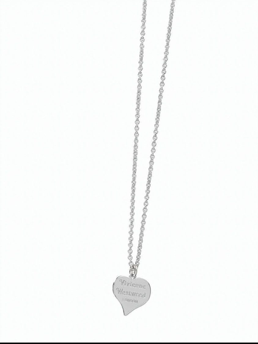 Vivienne Westwood Platinum Gold Heart-Shaped Pendant Necklace