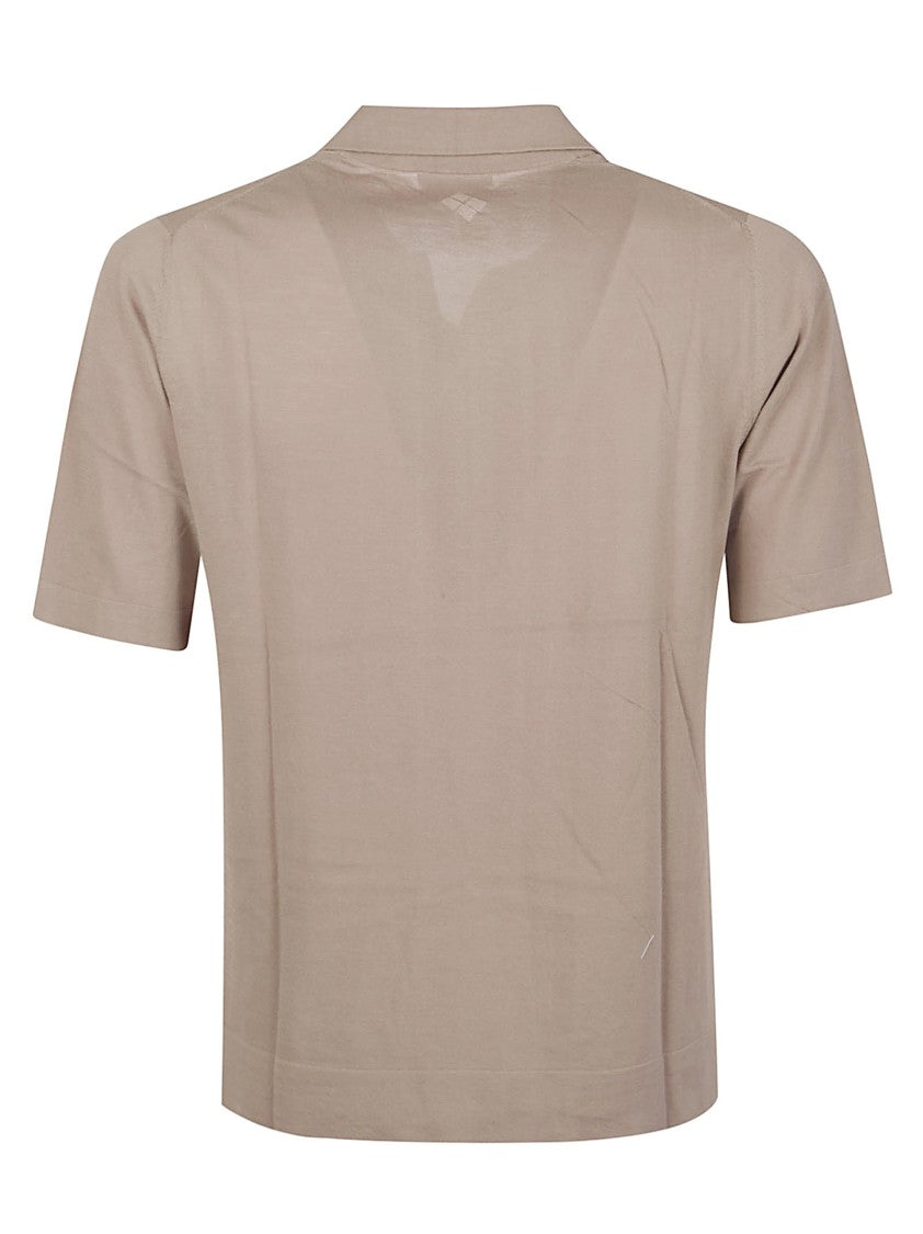 Ballantyne Minimalist Cotton V-Neck Polo Shirt
