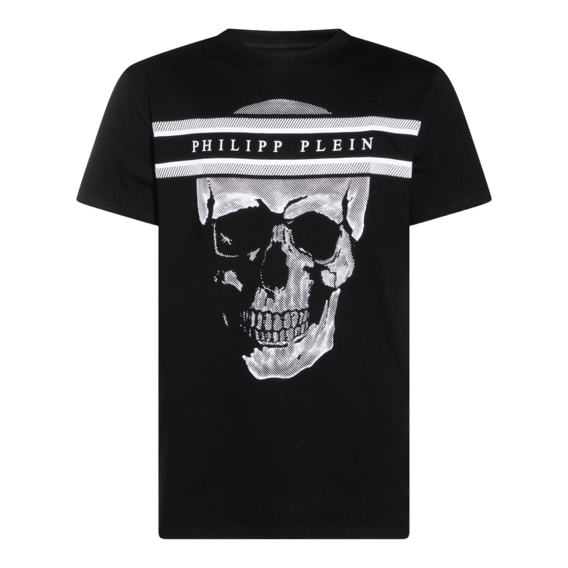 Philipp Plein Black T-Shirt With Round Neckline