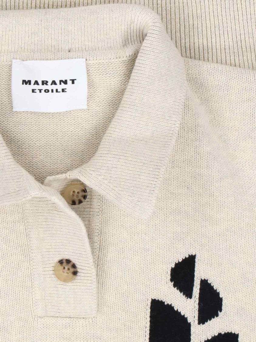 Isabel Marant Étoile Polo Nola In Soft Beige Knit