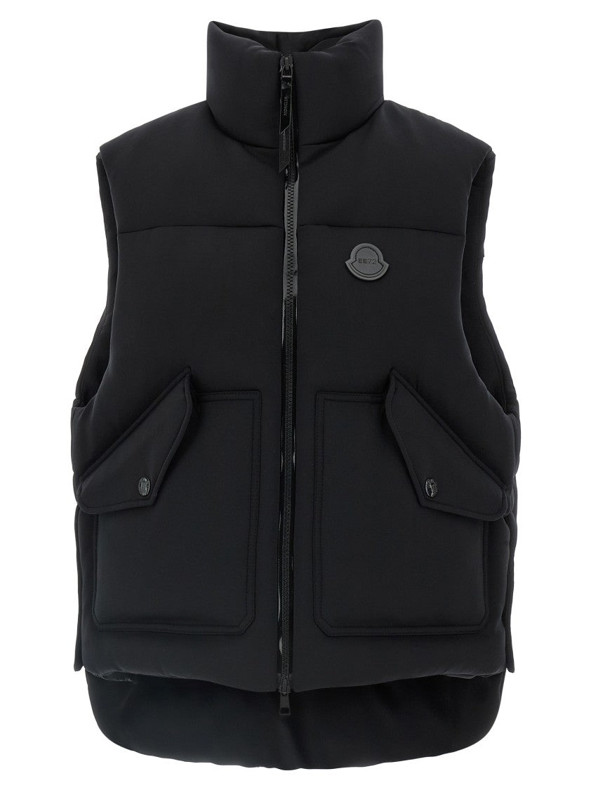 Moncler Genius Quilted Vest With High Neck And Asymmetrical Hem