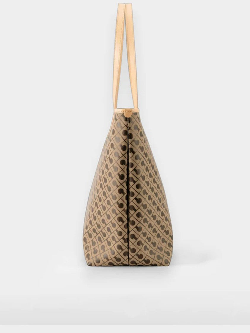 Gherardini Medium Shopper Geometric Pattern Neutral Tote