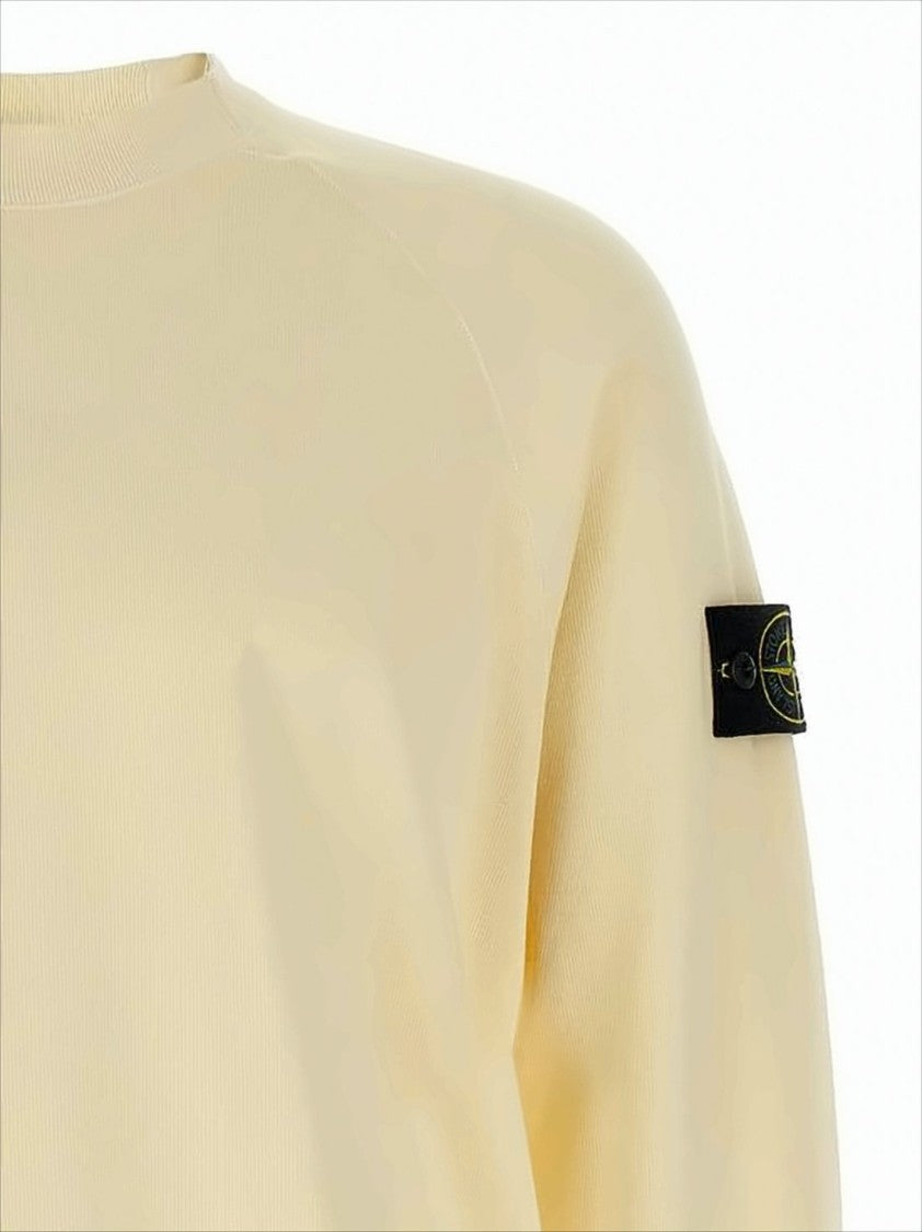 Stone Island Relaxed Fit Long-Sleeve Crewneck Sweatshirt With Distinctive Patch Logo